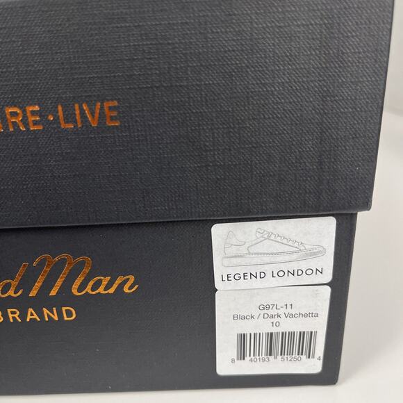 GoodMan Mens Sneakers 10 Legend London Black Italy Leather Shoes Good Man - Picture 5 of 12